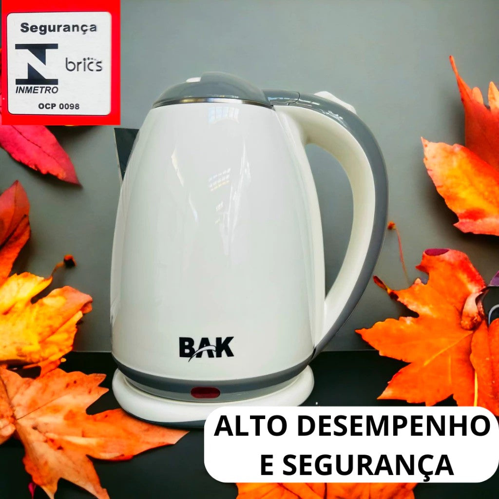 Chaleira Elétrica 110V Inox 2L Litros Preta Jarra Elétrica Para Ferver Água Preparar Café e Chá