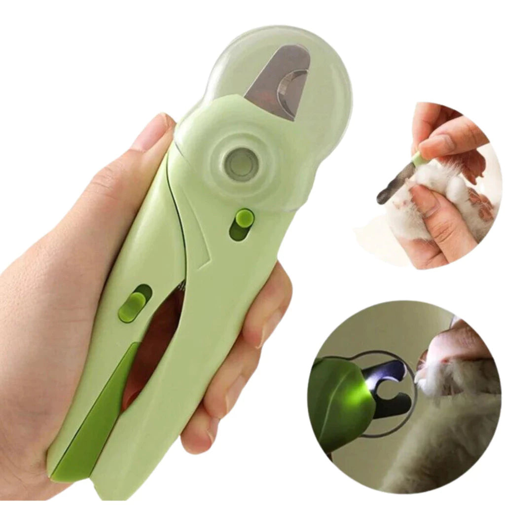 Cortador de Unhas Para Cães e Gatos Pet Alicate e Lixa Com Led e Tesoura Completa