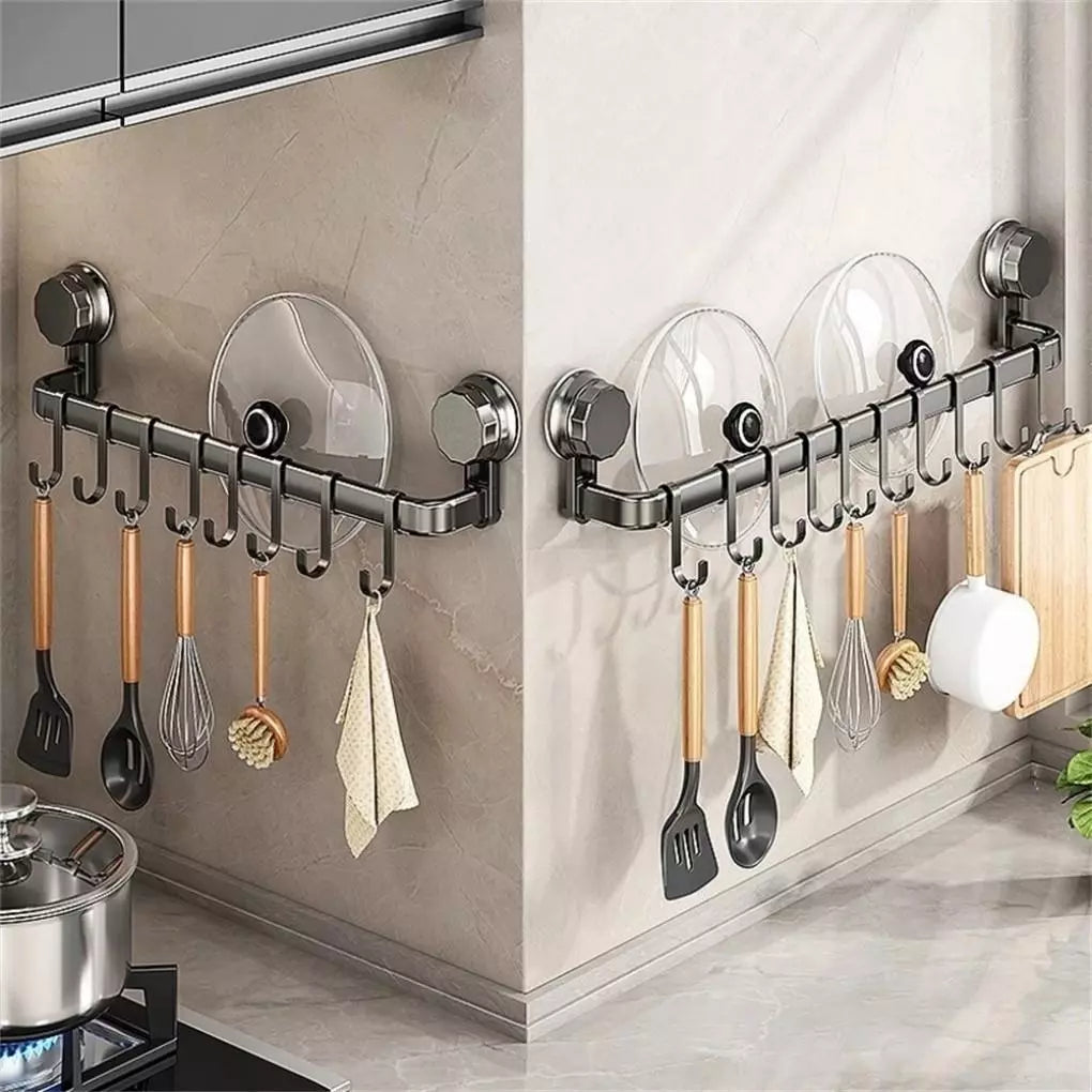 Cabides de Gancho para Cozinha -Rack de Montagem na Parede Sem Perfuração de parede